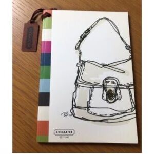 Coach Legacy Notebook with Legacy Striped Book Cover